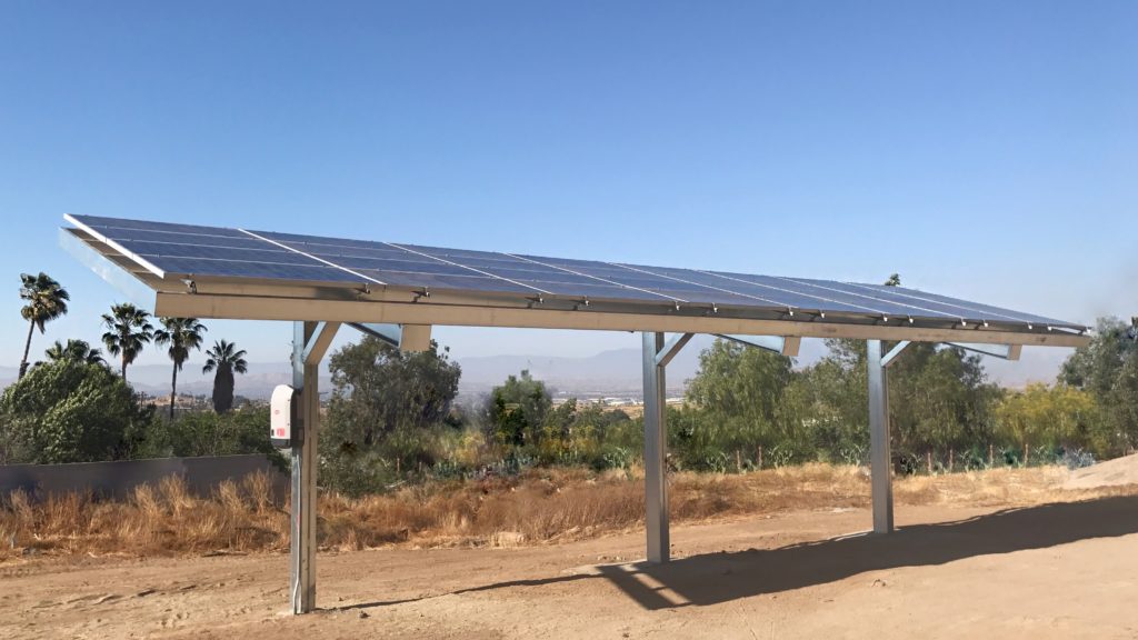 solar panel install on ground mounts